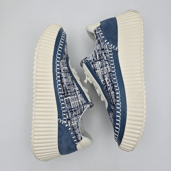 Dolce Vita Dolan Platform Sneakers, Navy Blue Multi Woven, Women's 9 - Picture 15 of 16